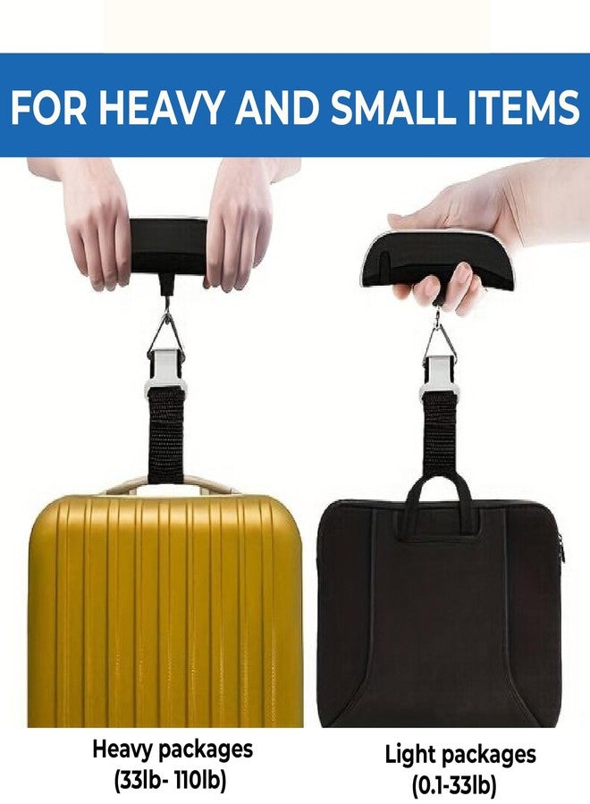 Importados unknown Luggage Scale, Digital Portable Handheld Suitcase, Travel Hanging Baggage with Backlit LCD Display, 50kg/110Pounds - Image 4